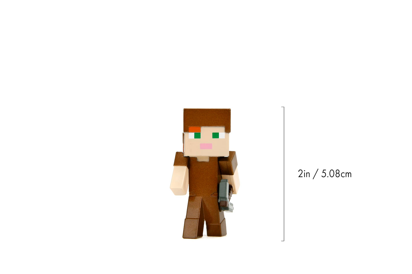 Jada Minecraft 2.5-Inch MetalFigs 4-Pack – Steve in Diamond Armor, Alex in Leather Armor, Enderman & Creeper