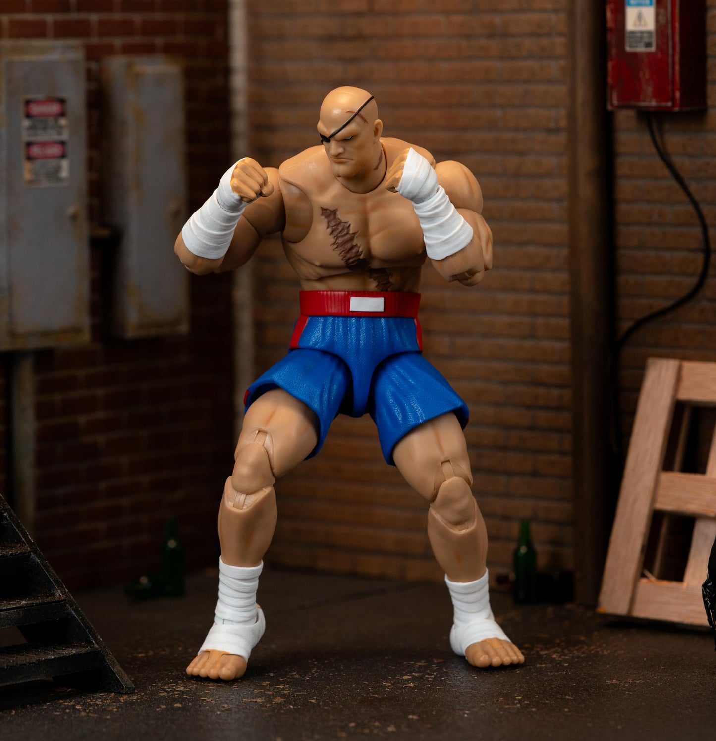 Jada Sagat Deluxe 1:12 Scale Action Figure – Highly Articulated with Tiger Shot Accessory & Stand