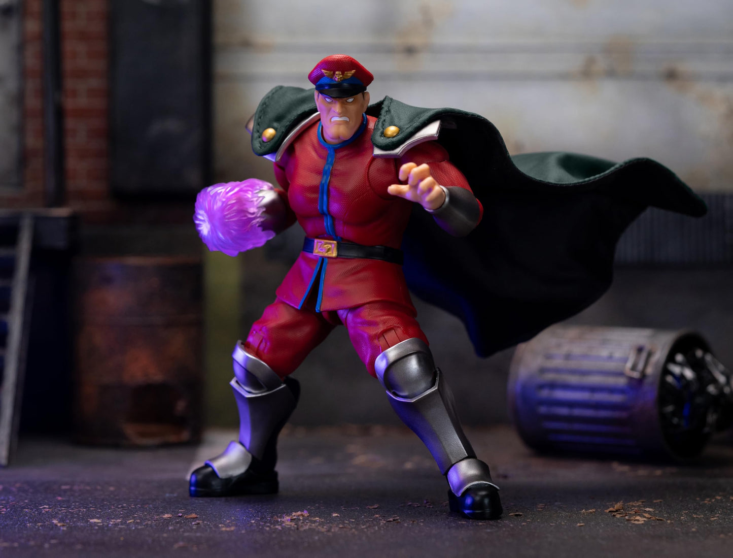 Jada Toys Street Fighter II M. Bison Action Figure – 1:12 Scale, 6-Inch Tall, Interchangeable Heads & Hands
