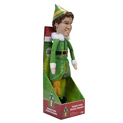Jakks Pacific Buddy the Elf Talking Plush – 12-Inch Elf with 15 Classic Movie Quotes