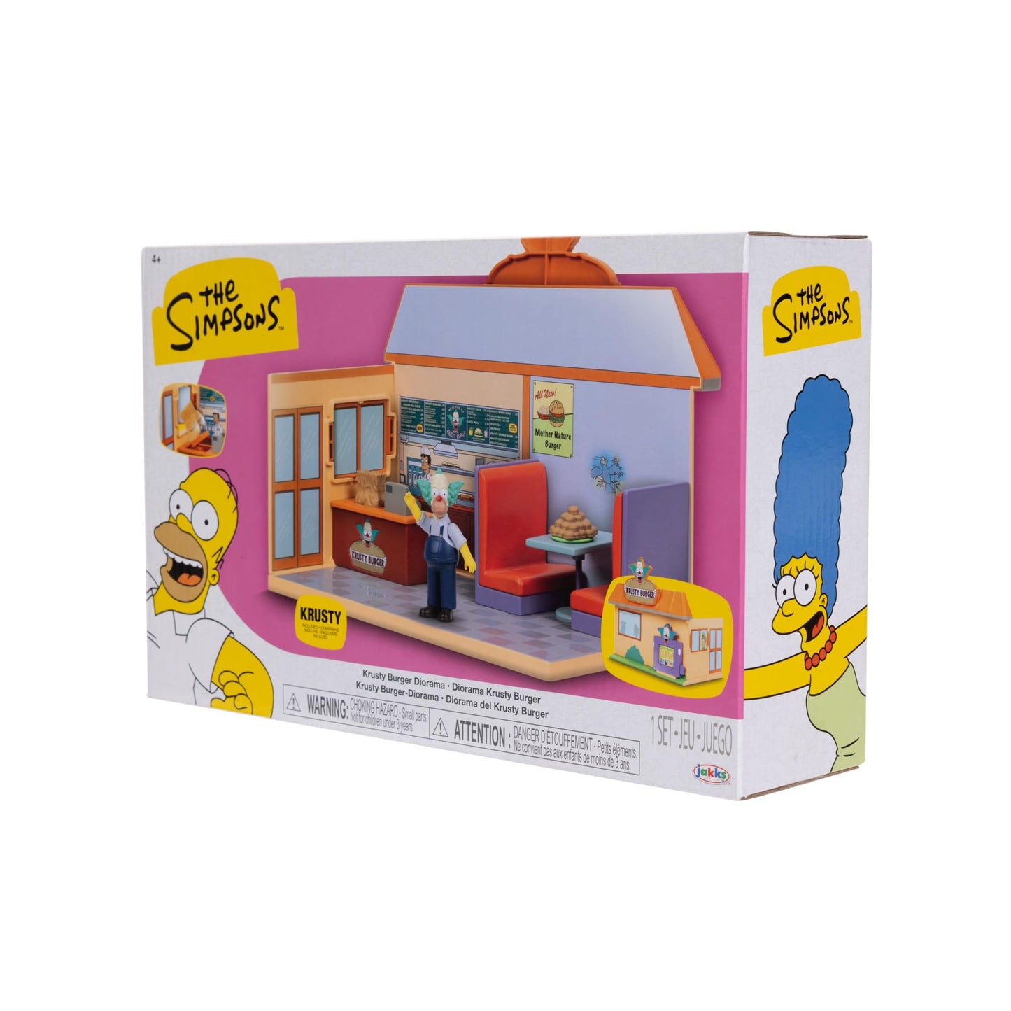 The Simpsons Krusty Burger Diorama Playset with Krusty Figure | JAKKS Pacific