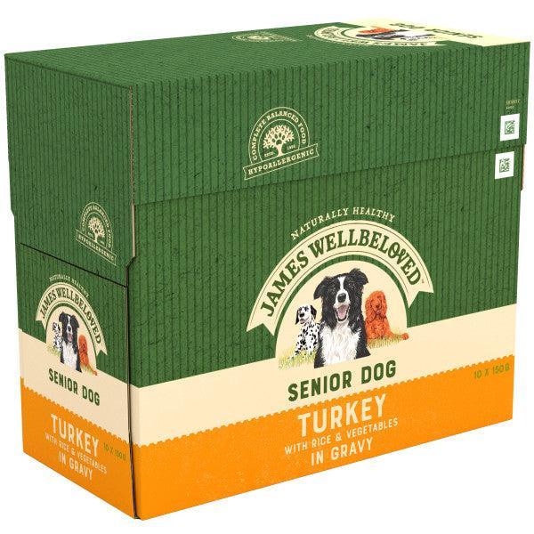 James Wellbeloved Dog Senior Turkey Grvy Pch 4x10x150g