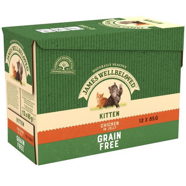 James Wellbeloved Kitten Grain Free Chicken in Jelly Pouches 12 x 85g