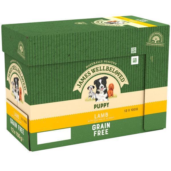 James Wellbeloved Puppy Grain Free Lamb Grvy Pch 4x12x100g