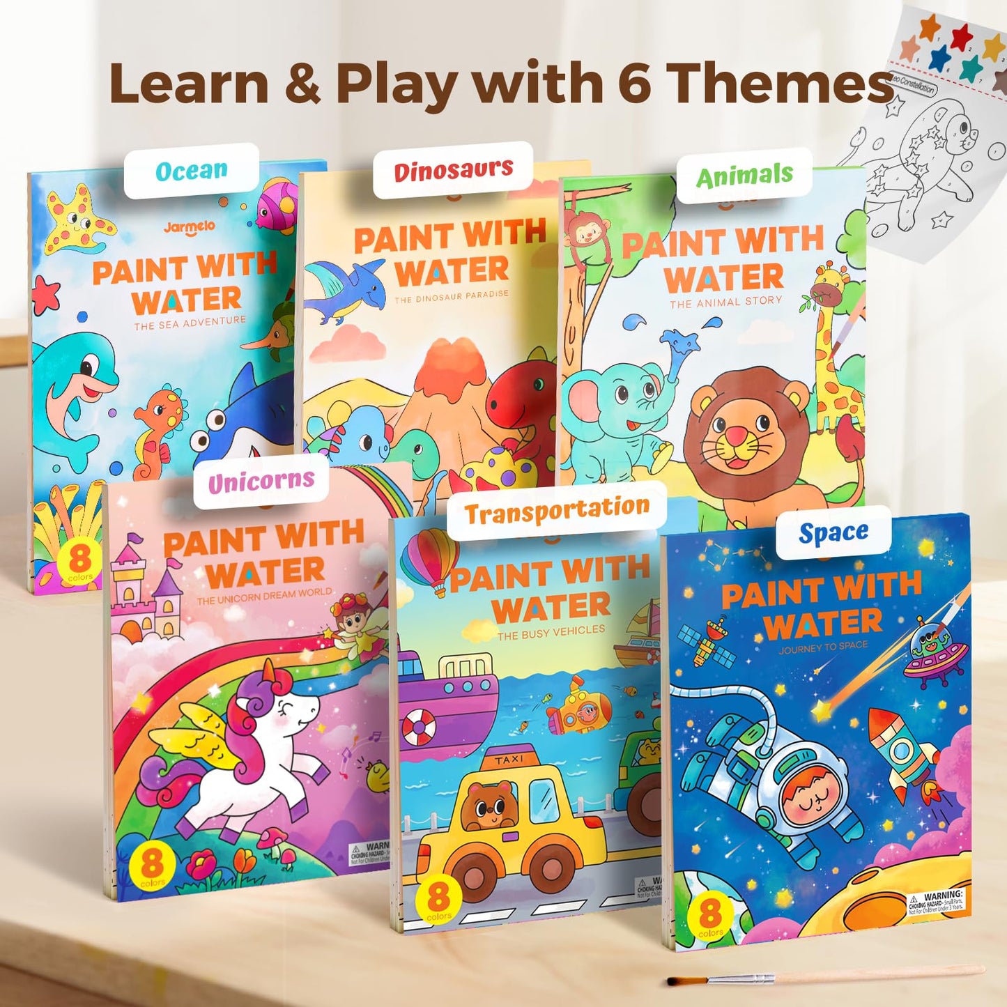 Jar Melo Paint with Water Books – Mess-Free Watercolor for Toddlers & Travel Fun
