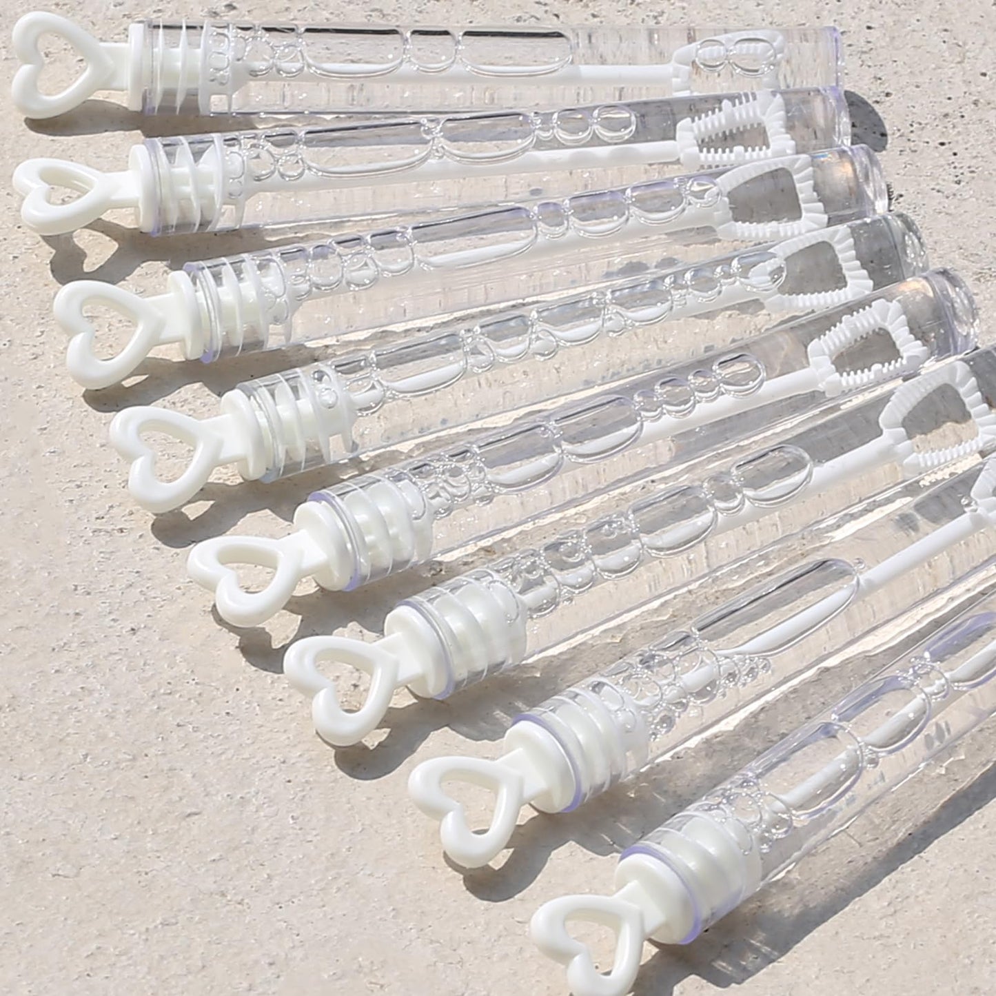 JASNKKONT 32Pcs Wedding Bubble Wands Bulk – White Heart Top Party Favors