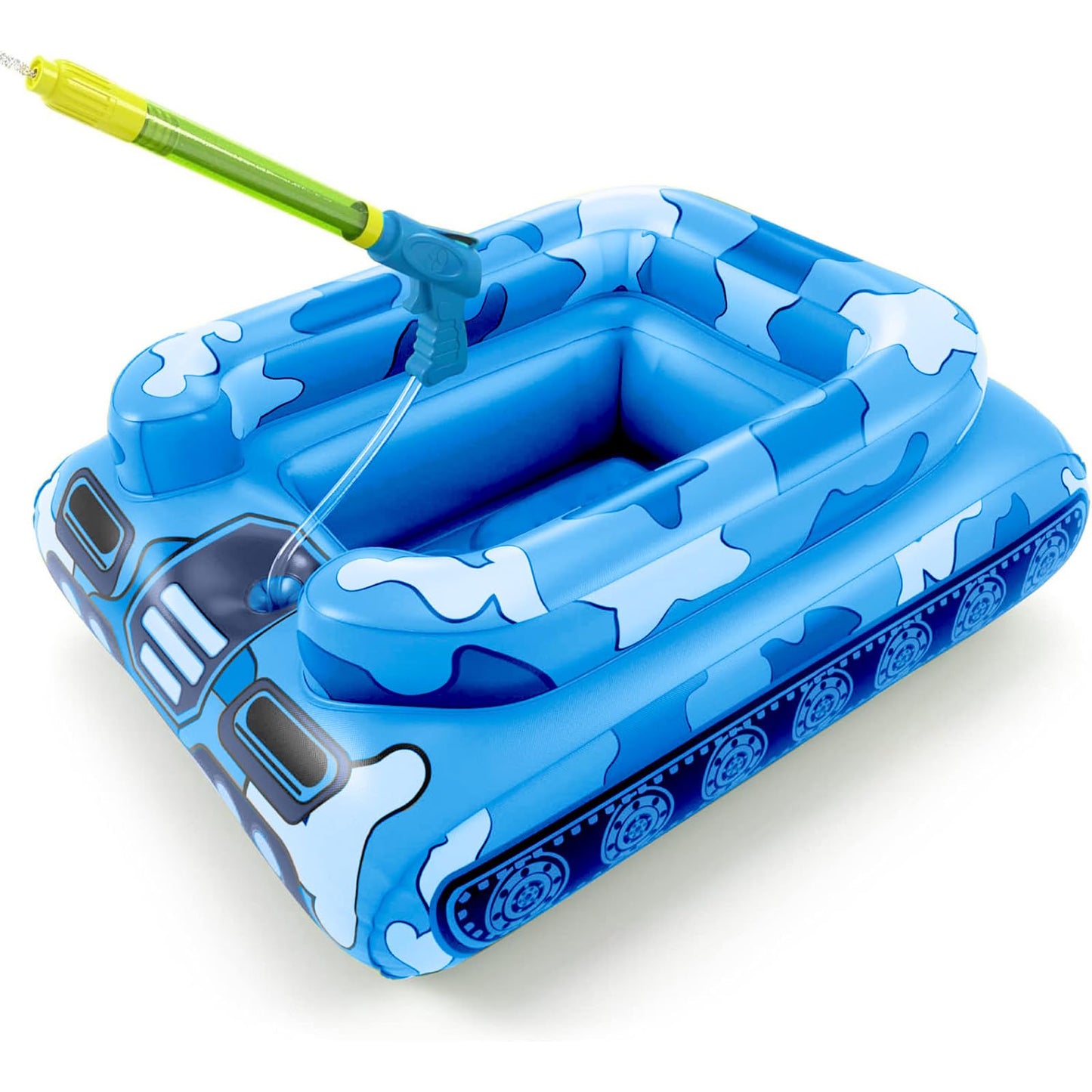 Jasonwell Inflatable Tank Pool Float for Kids with Water Cannon – Pool Party Fun