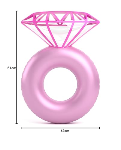 Jasonwell Inflatable Diamond Ring Pool Float – Giant 61in Ring for Pool Parties