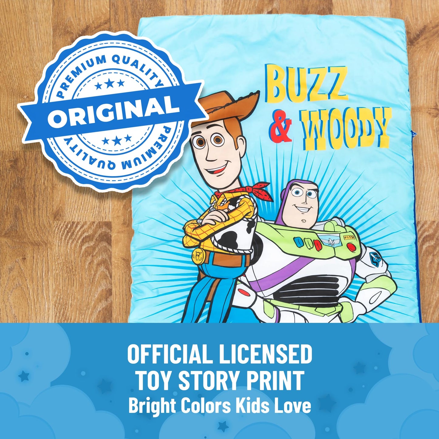 Jay Franco Toy Story Slumber Sack – Cozy Kids Slumber Bag with Woody & Buzz