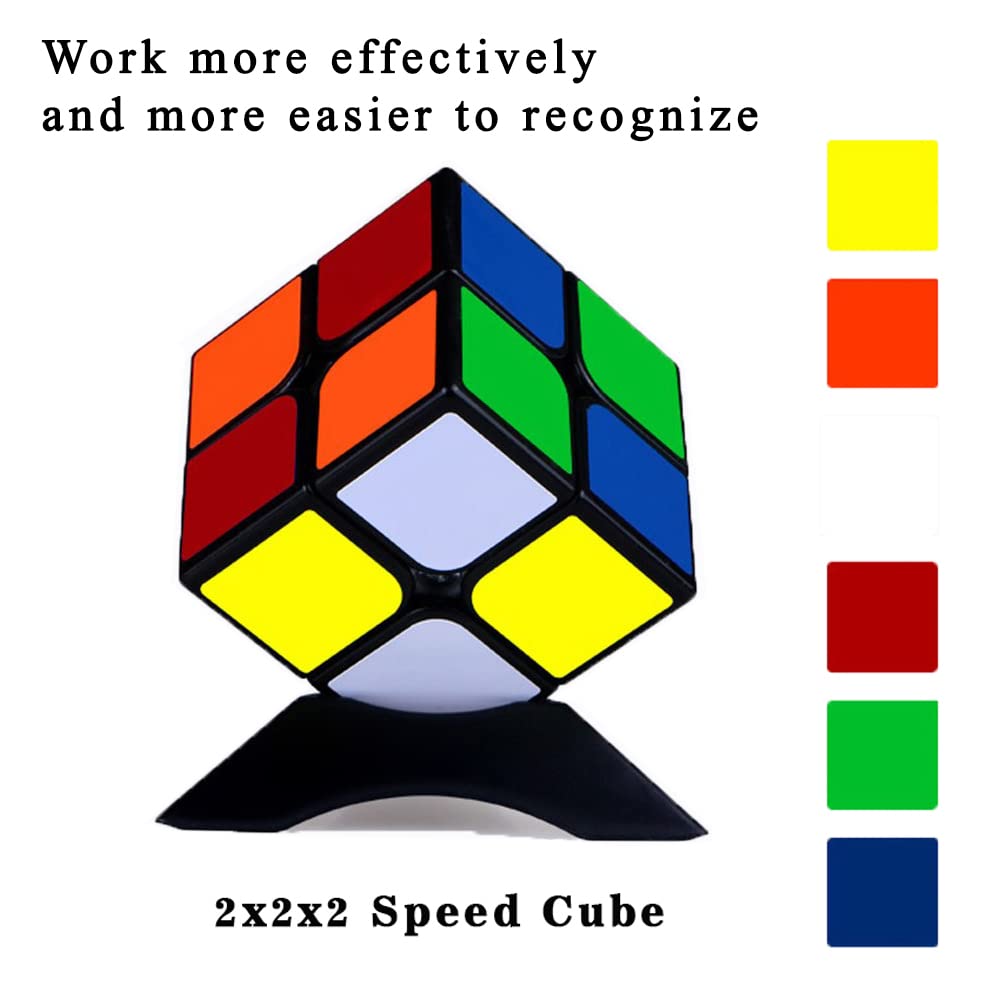Jbpbslu 2x2 Speed Cube – Classic Black 50mm Puzzle for Beginners & Pros