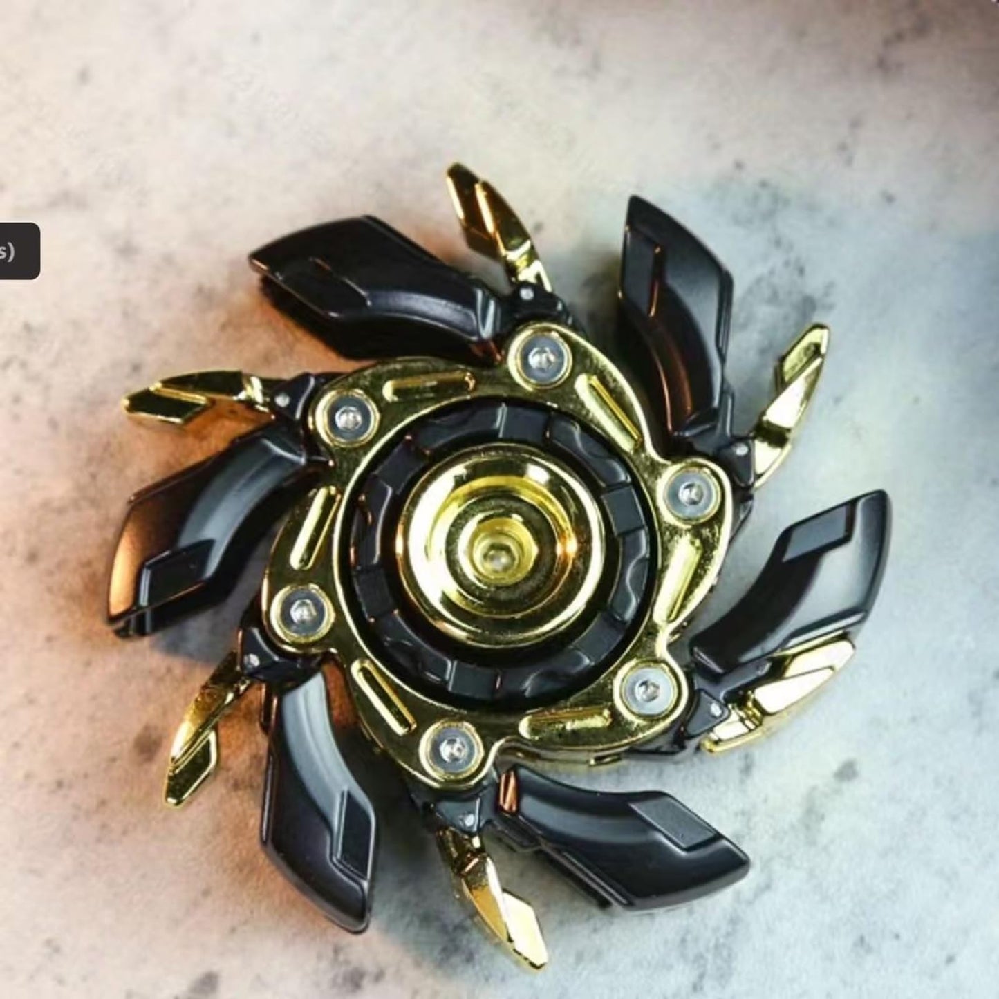 JC JIUCHUANG EDC Fidget Slider – Metal Clicker Toy (BlackGold)