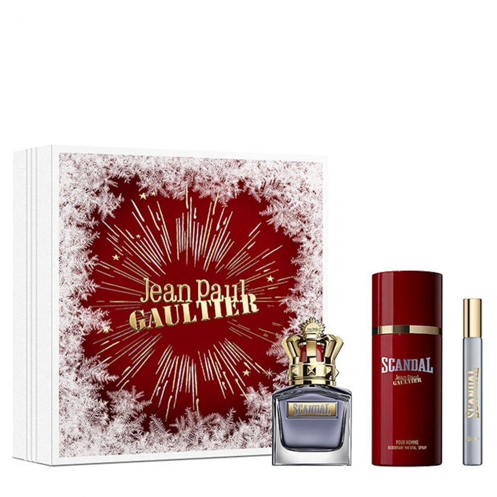 Jean Paul Gaultier Scandal Pour Homme Gift Set 100ml EDT + 150ml Deodorant Spray + 10ml EDT