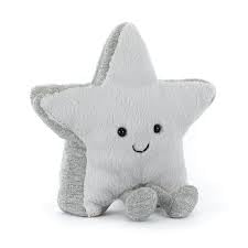 Jellycat Amuseable Silver Star – Soft Plush Toy for Cozy Play and Festive Decor