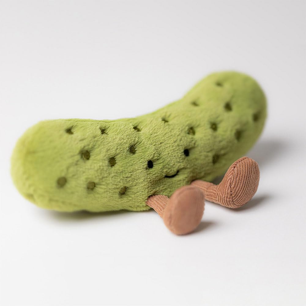 Jellycat Amuseables Pickle Plush Toy – 6-Inch Green Plush, Premium Craft