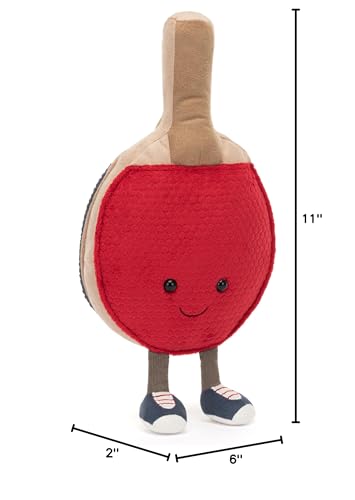 Jellycat Amuseables Table Tennis Paddle Toy — 11-Inch Plush Gift for Sports Fans