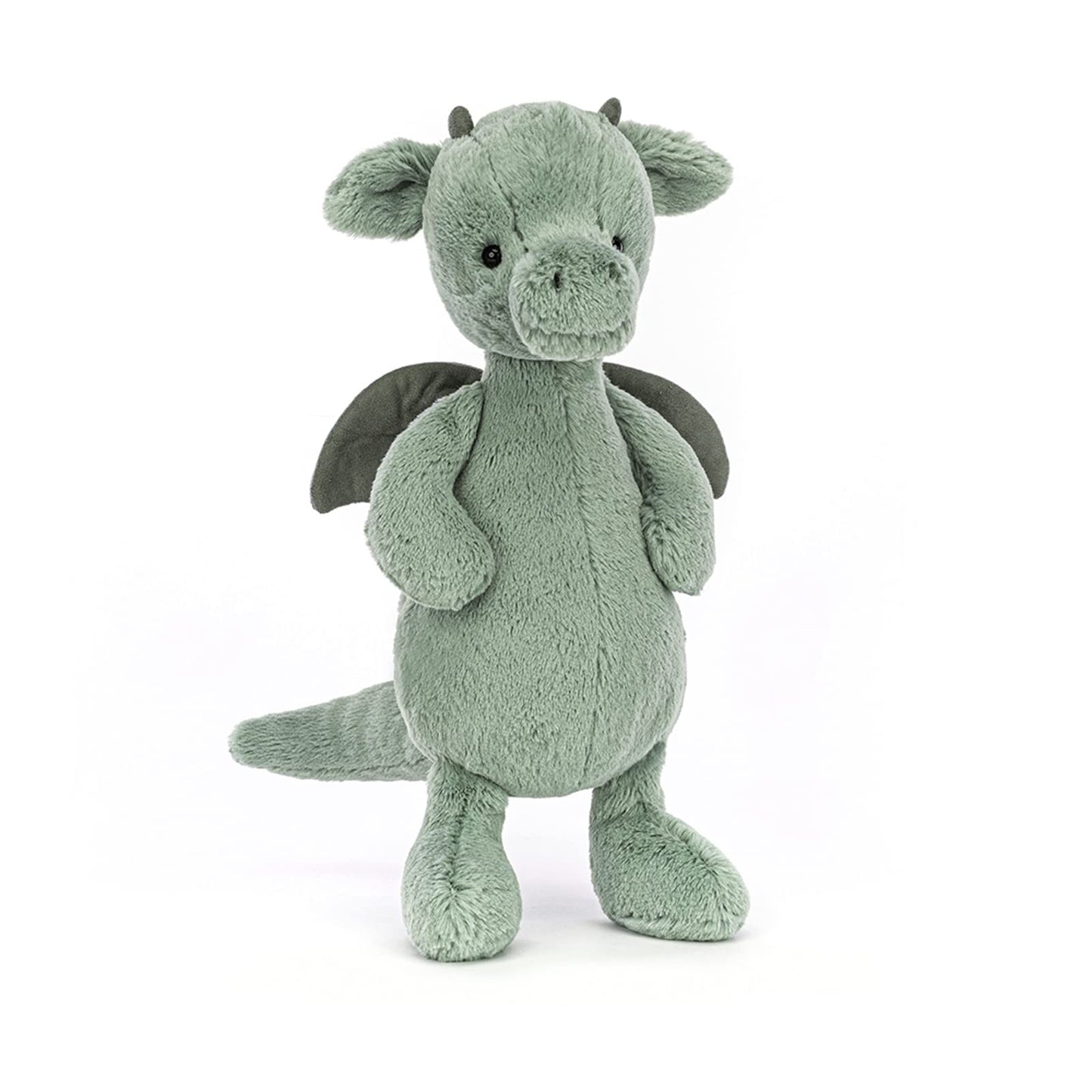Jellycat Bashful Dragon Stuffed Animal – 12-Inch Sage Plush Toy