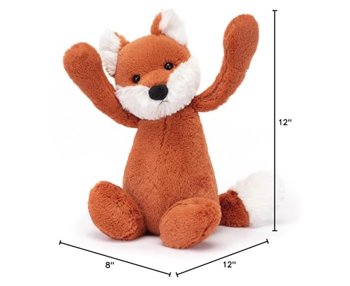Jellycat Bashful Fox Cub – 12-Inch Woodland Plush Toy, Soft Premium Fabric, Gift-Ready