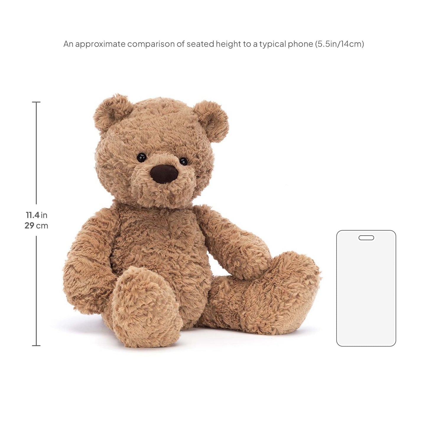 Jellycat Bumbly Bear Medium Plush Toy – 16.5-Inch Teddy Bear Gift