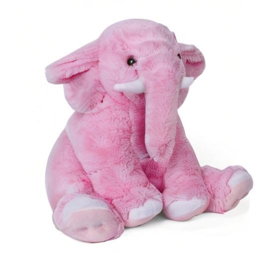 JellyMallow Elephant Weighted Plush — 16 Inch, 5 lb Pink Plush Pillow for Kids & Adults