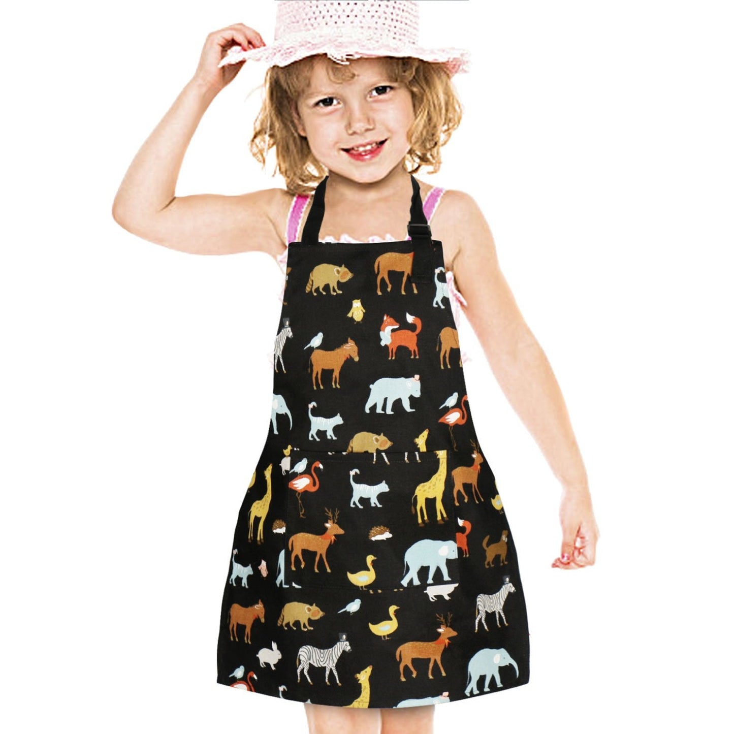 Jennice House Kids Aprons – Pure Cotton Chef Aprons with Pocket (S-L)