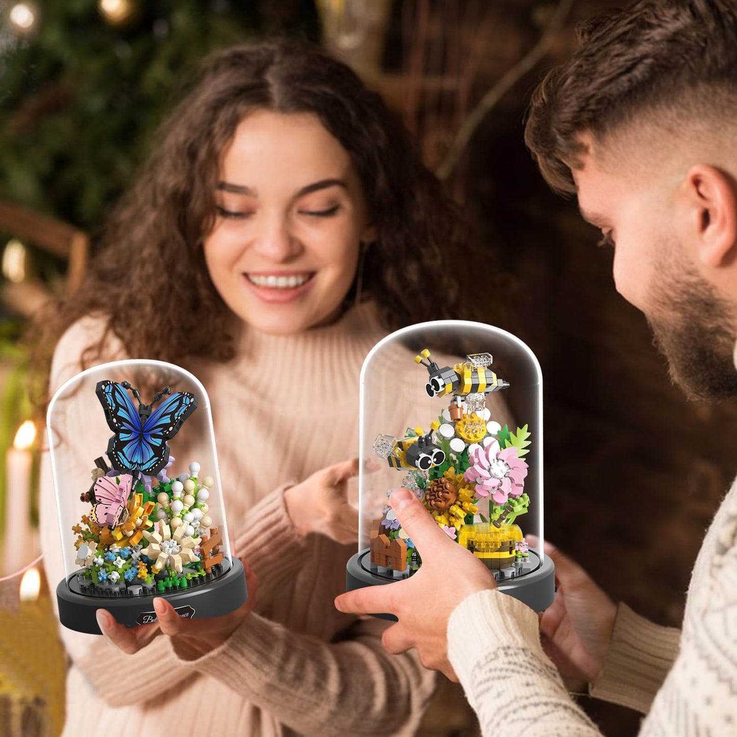 JESGO 2 Flowers Bouquet Building Set – Insects, Bees & Sunflowers (1118 PCS)