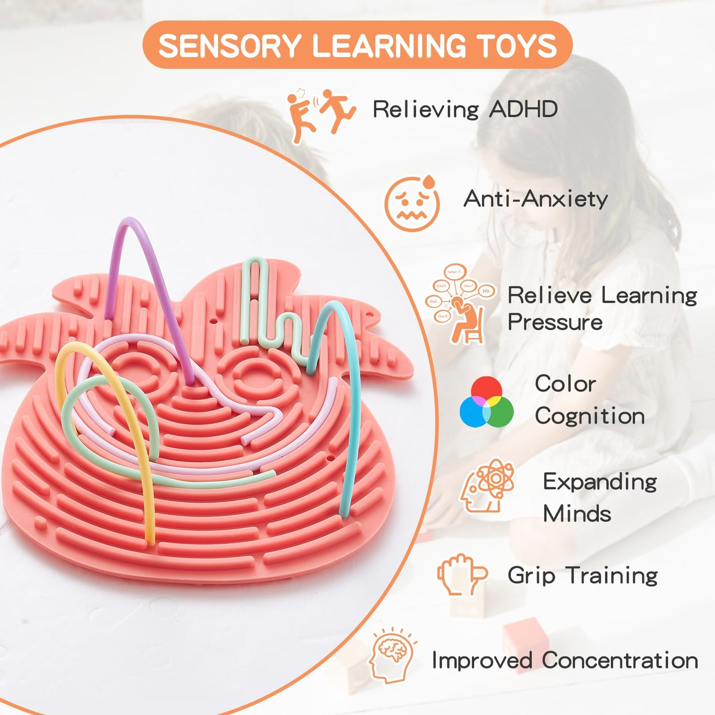 Jet Lag 2-Pack Sensory Activity Board with 20 Strings — Silent Fidget Toy for Focus, Calming & Stress Relief