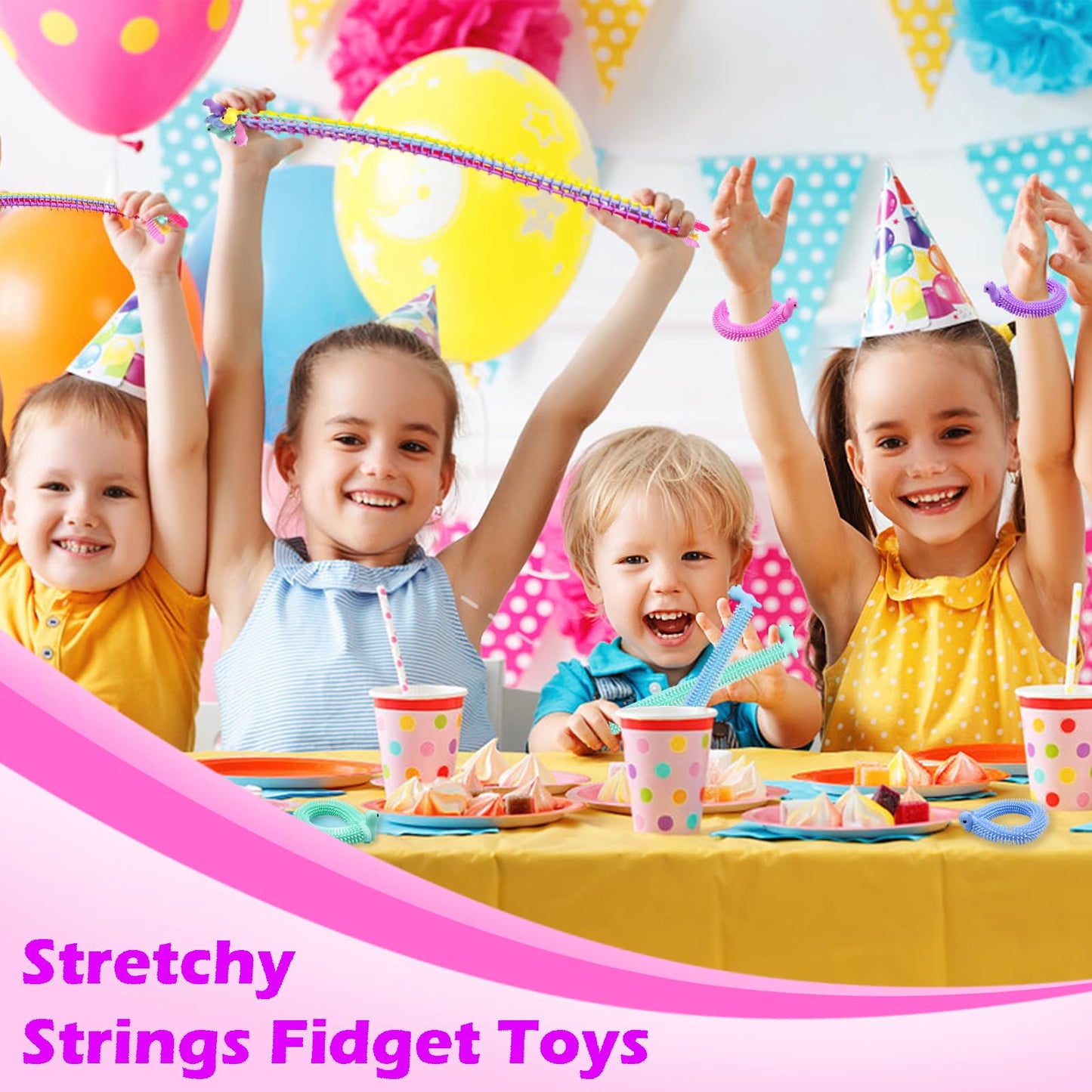 Jgalnim 30pcs Alpaca Stretchy Fidget Toys — Sensory Strings for Kids & Adults, Stress Relief & Party Favors
