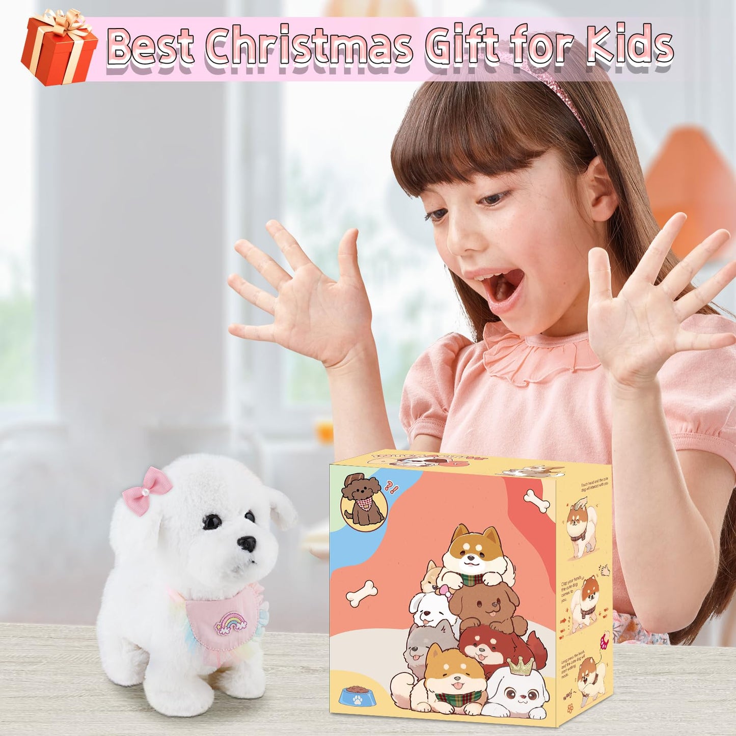 Jimate Walking Puppy Toy — Interactive Remote-Control Barking Puppy for Kids Aged 3-7