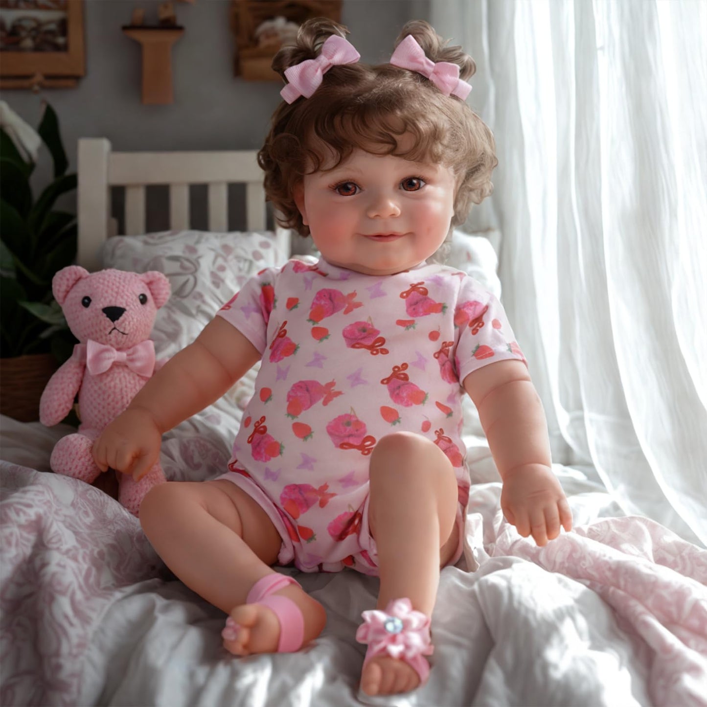 JIZHI Lifelike Reborn Baby Doll 20-Inch – Realistic Newborn Girl with Gift Box