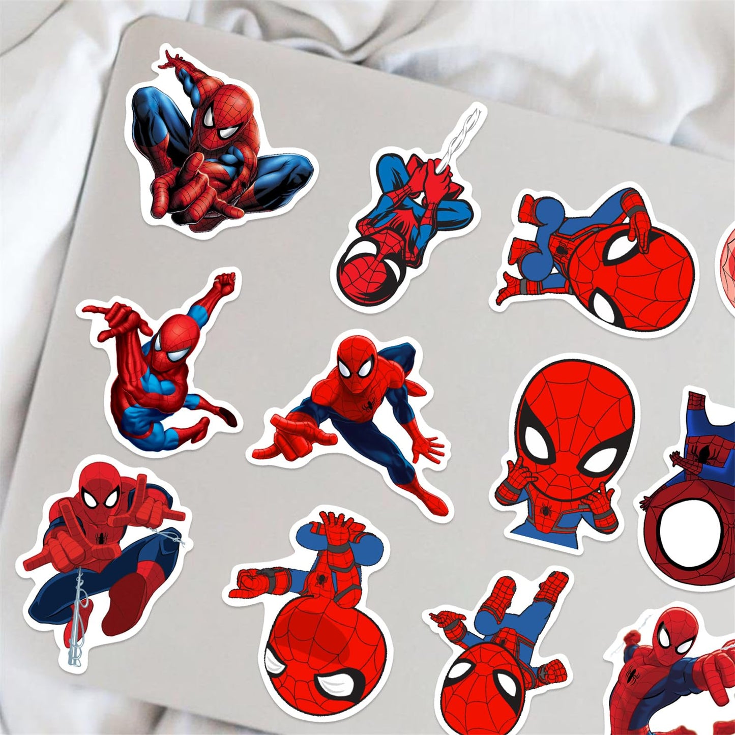 JJLIN 50Pcs Spiderman Cartoon Stickers – Waterproof Vinyl Decals for Laptop, Bottle, Skateboard