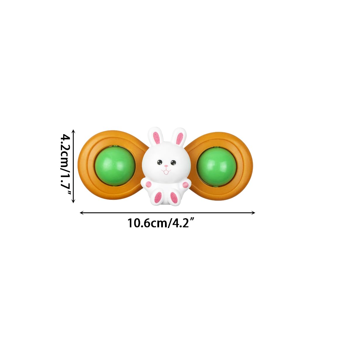 JoFAN 3 Pack Easter Suction Cup Spinner Toys for Babies & Kids | Easter Basket Fillers & Party Favors
