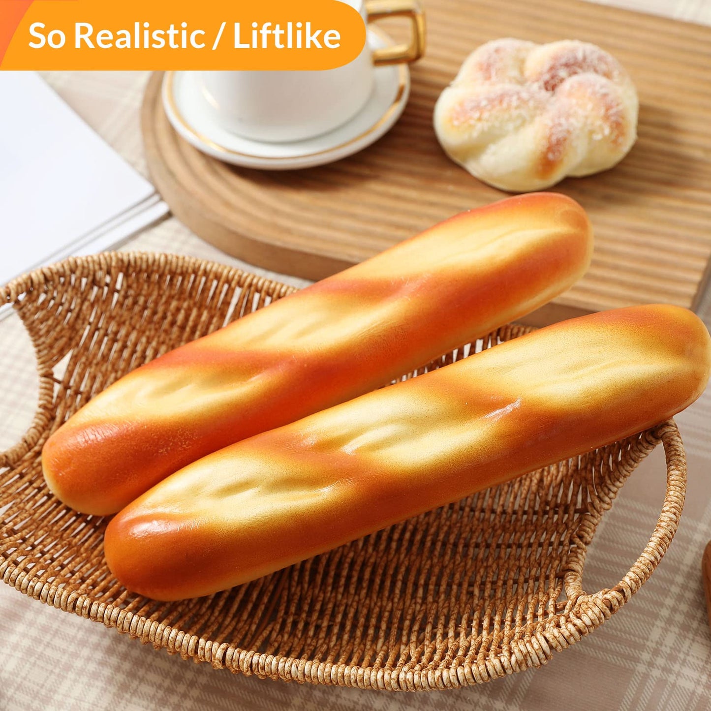 Joeabor 8pcs Artificial Bread Set – Realistic Fake Bread for Display & Decor | Faux Food Props