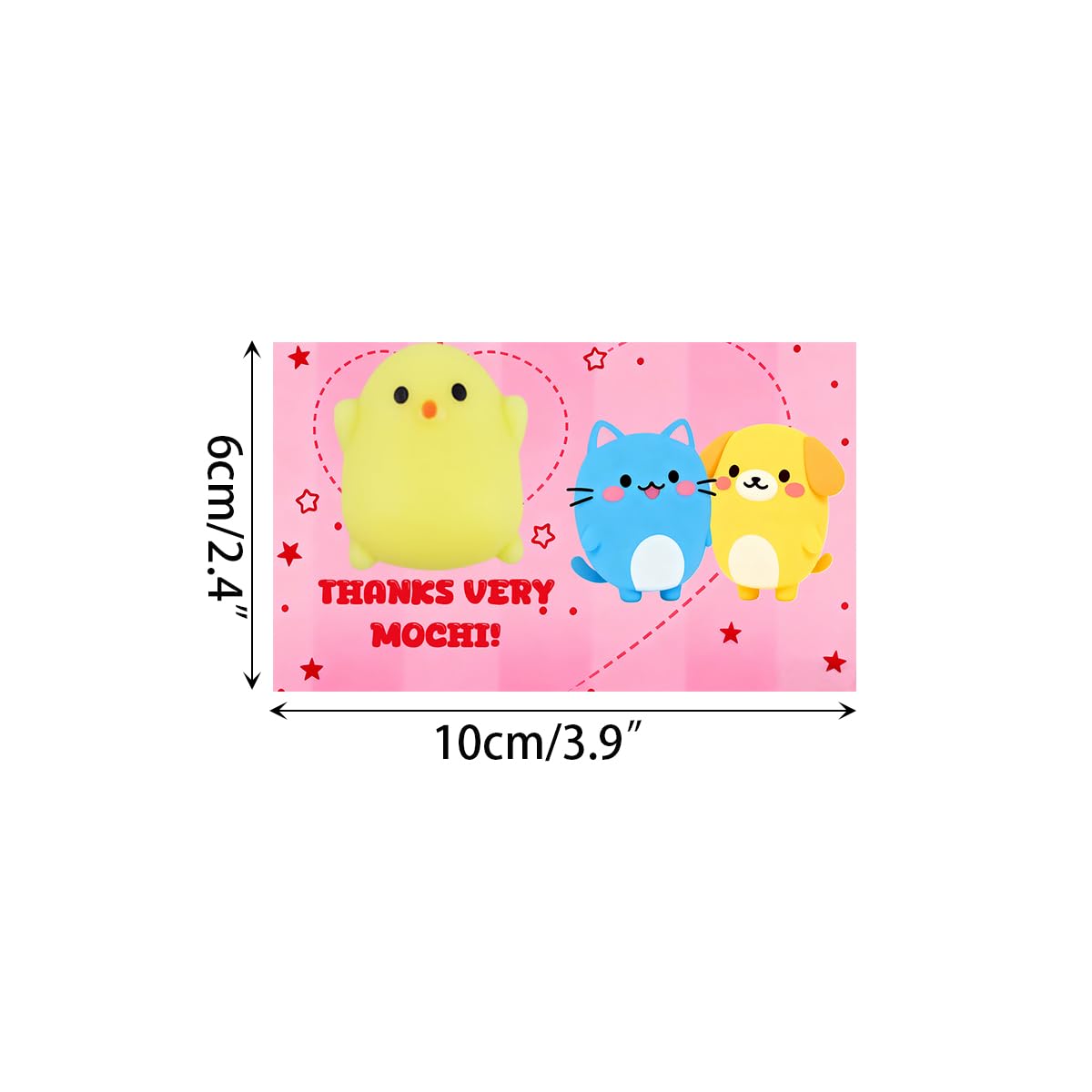JoFAN 24 Pcs Mochi Squishy Toys with Valentines Cards – Kids Valentines Day Gifts & Classroom Prizes