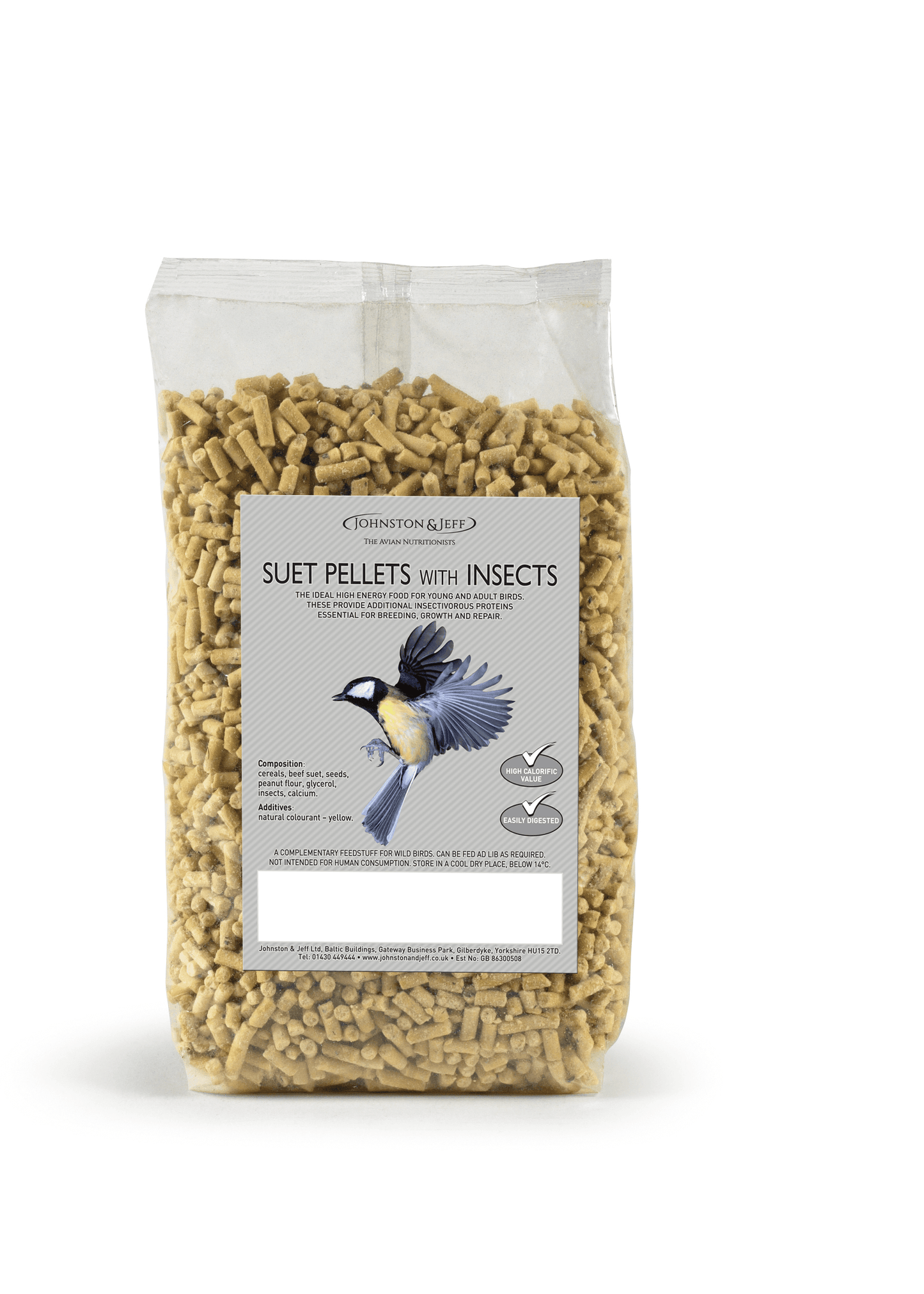 Johnston & Jeff Suet Pellets with Insects 12x1kg
