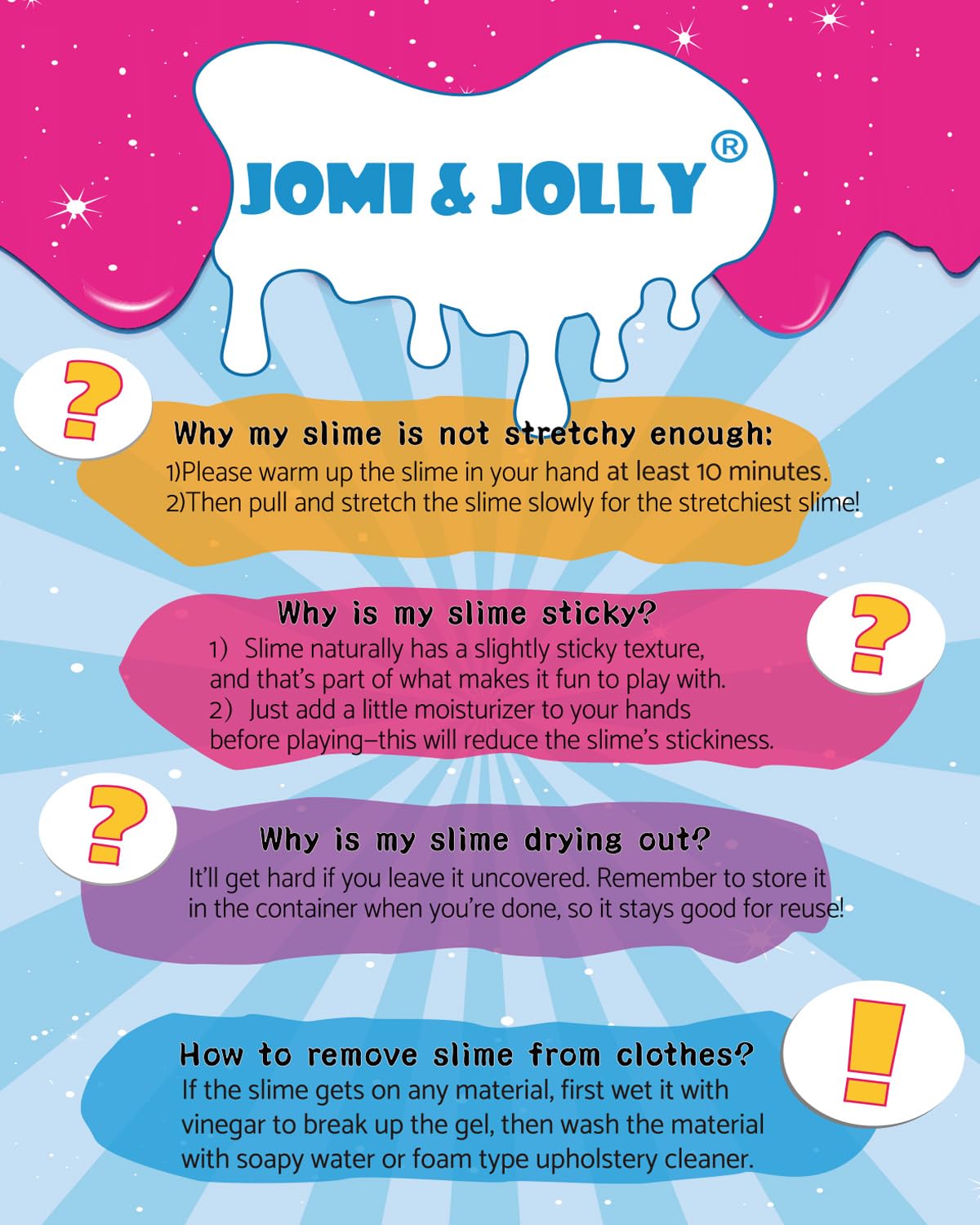 Jomi & Jolly 24 Pack Slime Valentines for Kids - No Mess Glitter Clear Slime Kit with Sequins & Glow in the Dark