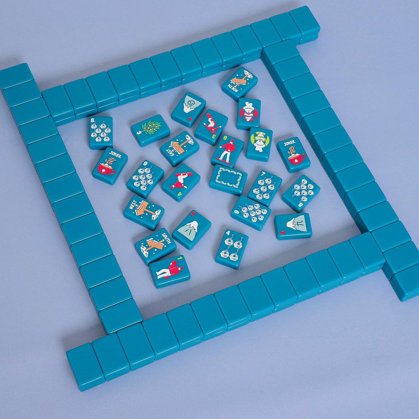 Jongyance American Mahjong Tile Set with Carrying Bag & Accessories — 160 Acrylic Engraved Tiles