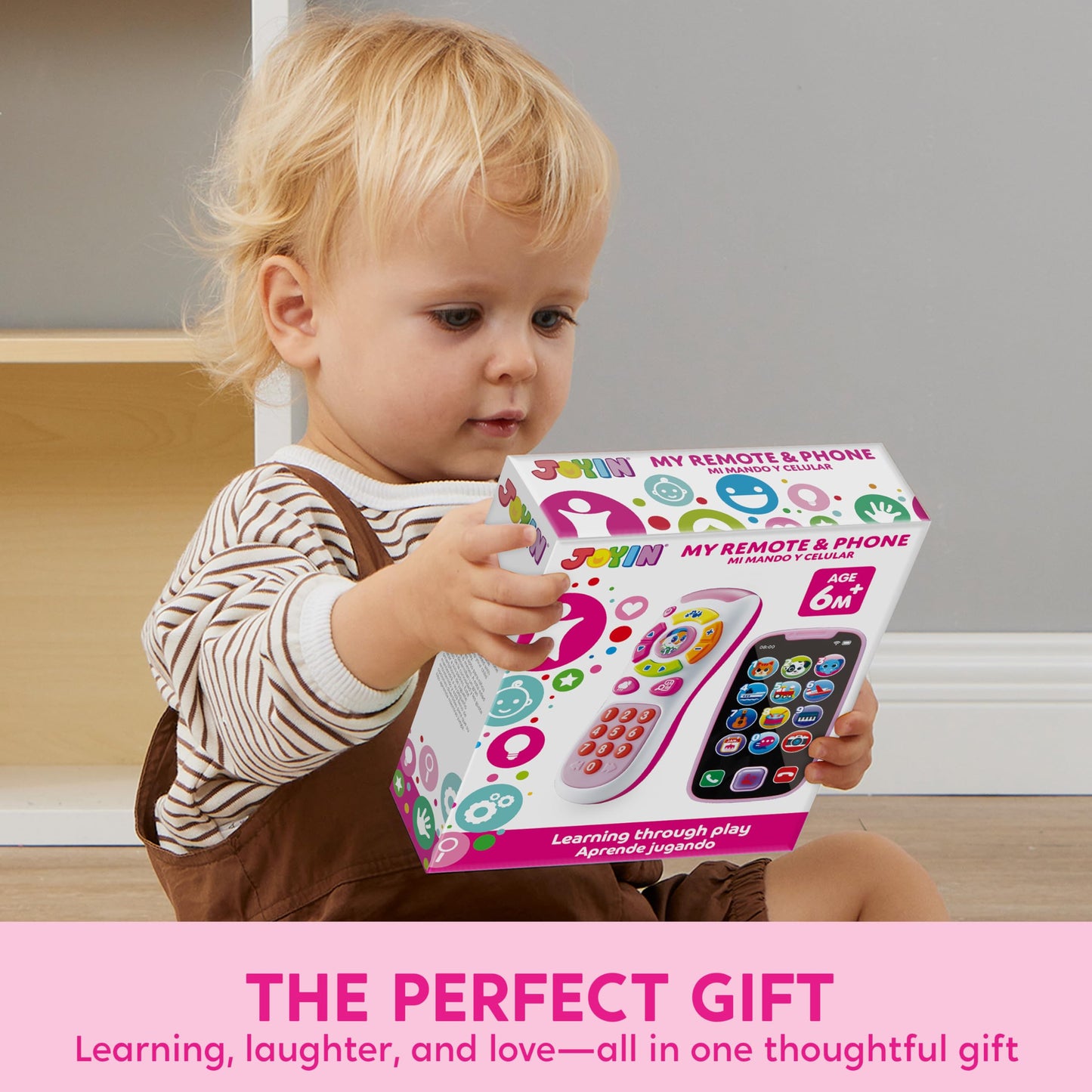 JOYIN Baby Learning Phone & Remote Toy – Pink Musical Smartphone for Toddlers