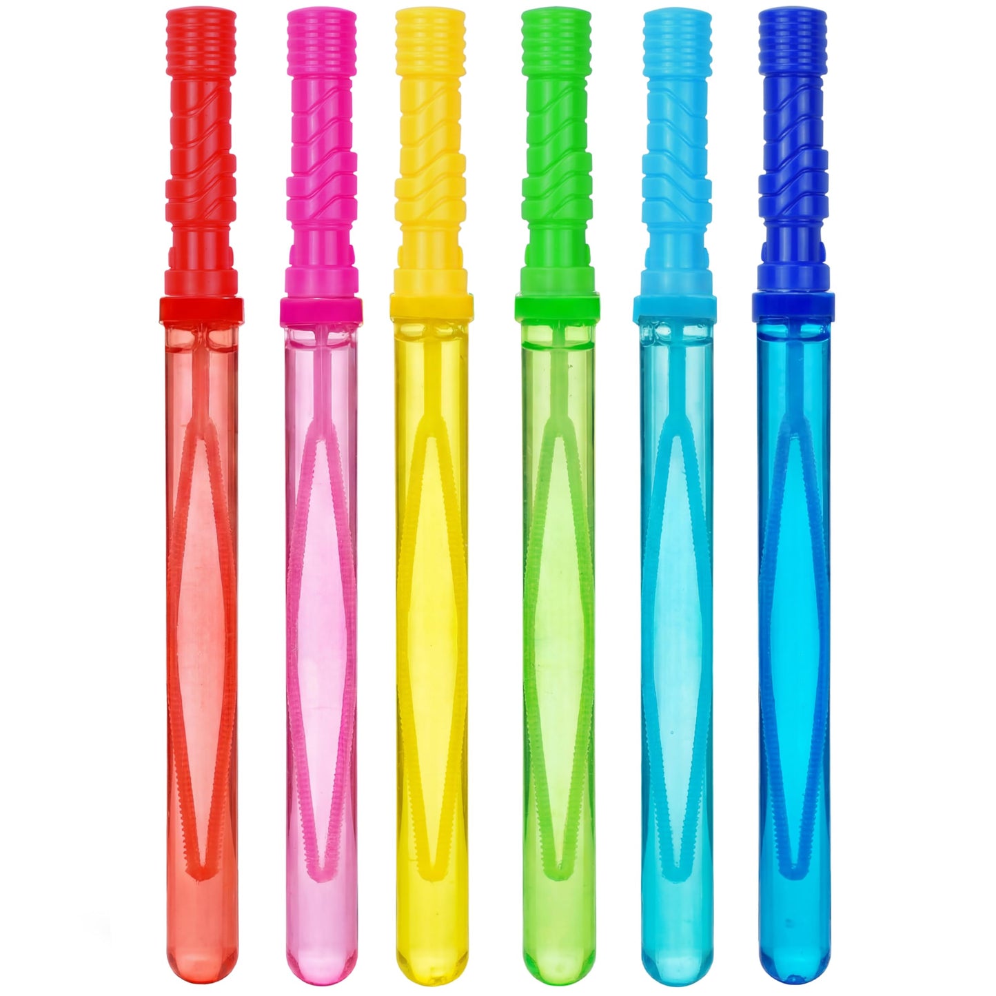 JOYIN 14.6-Inch Big Bubble Wands — 6-Color Giant Bubble Set with Refill Solution