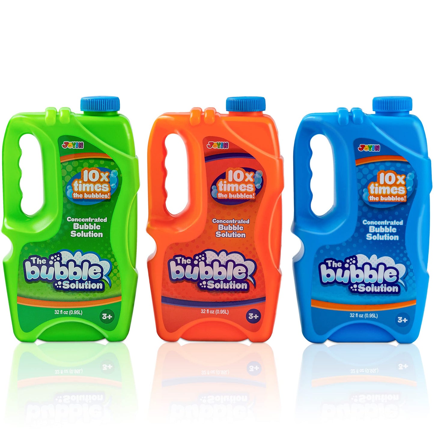JOYIN 3-Pack 32 oz Bubble Solution Refills – Up to 7.5 Gallons for Bubble Machines