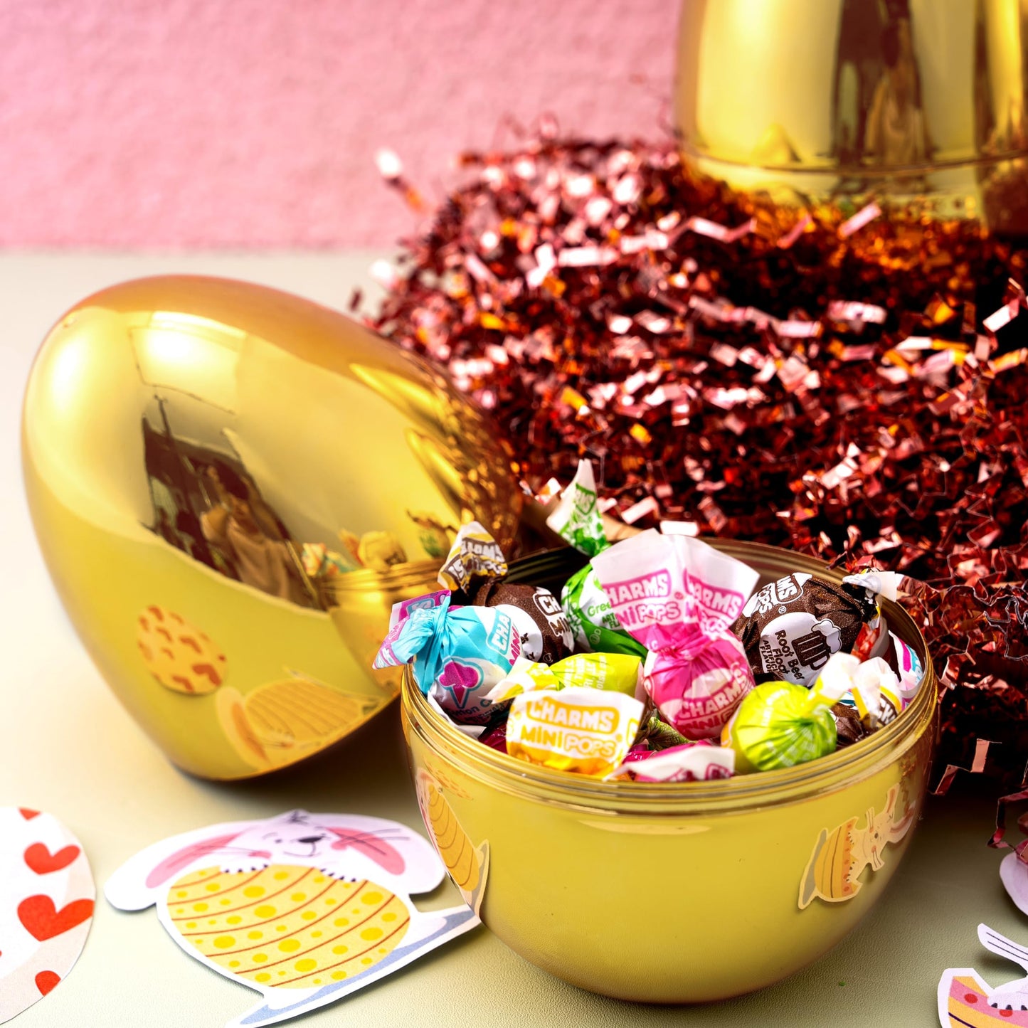 JOYIN 12 Pcs Large Gold Easter Eggs – 6-Inch Jumbo Fillable Plastic Eggs for Easter Hunt & Decor