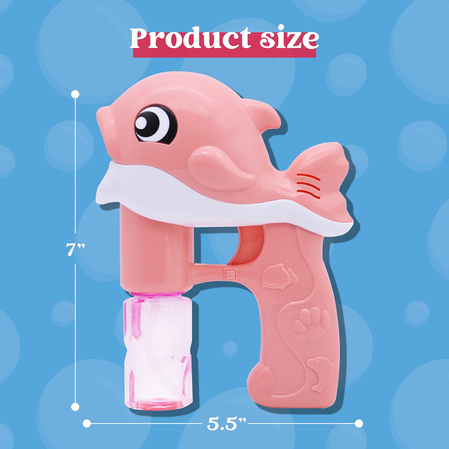 JOYIN 2 Bubble Guns Kit – Whale Bubble Blowers with 4 Solutions