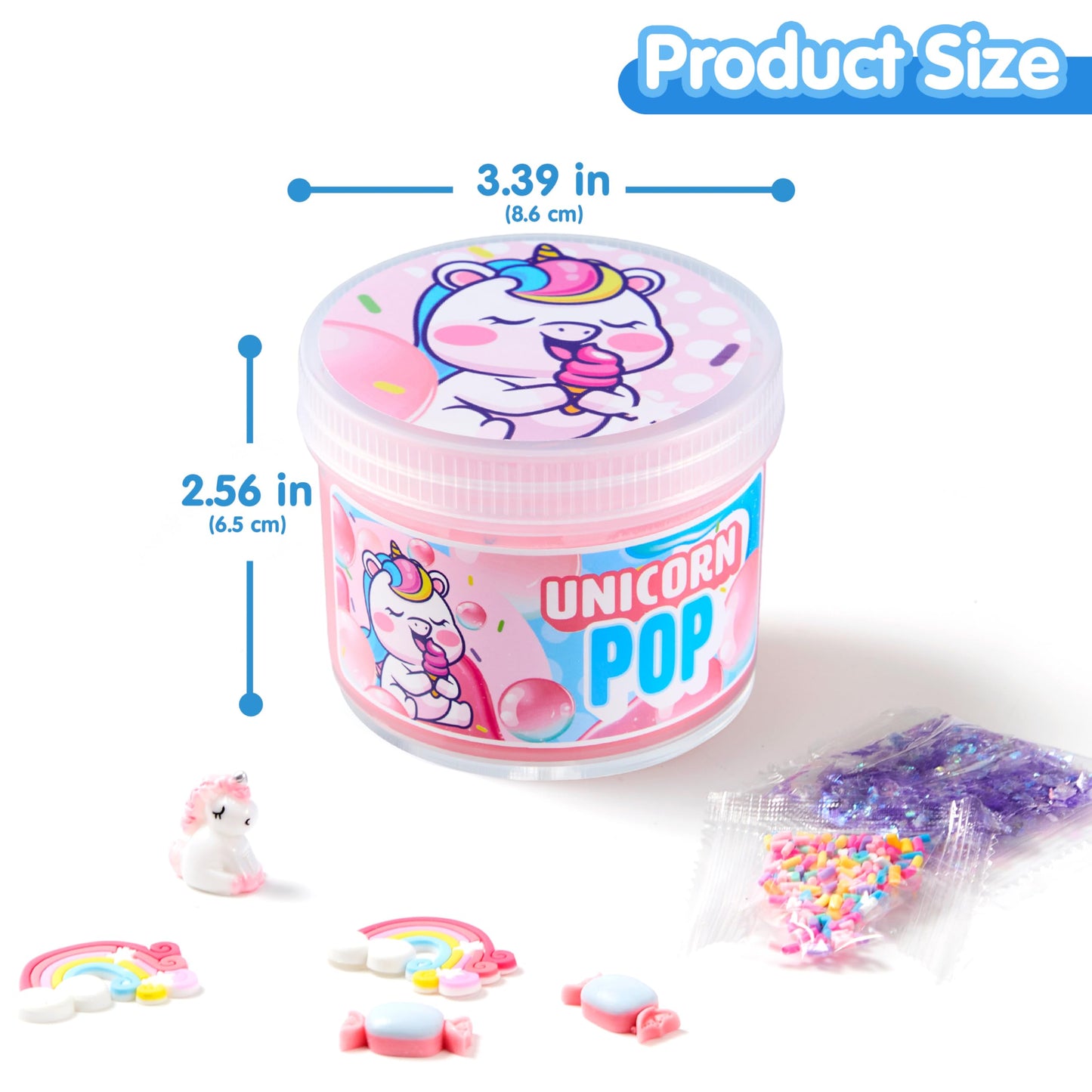 JOYIN Bubblegum Unicorn Slime - 8 oz | Soft, Non-Sticky, Mess-Free Stress Relief Toy for Kids & Party Favors