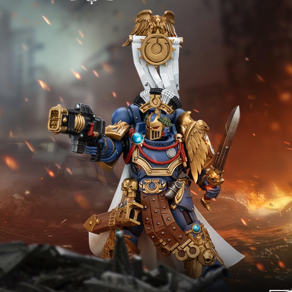 JOYTOY Warhammer Horus Heresy Ultramarines Praetor 1/18 Action Figure – Power Sword & Volkite Serpenta | JT00126