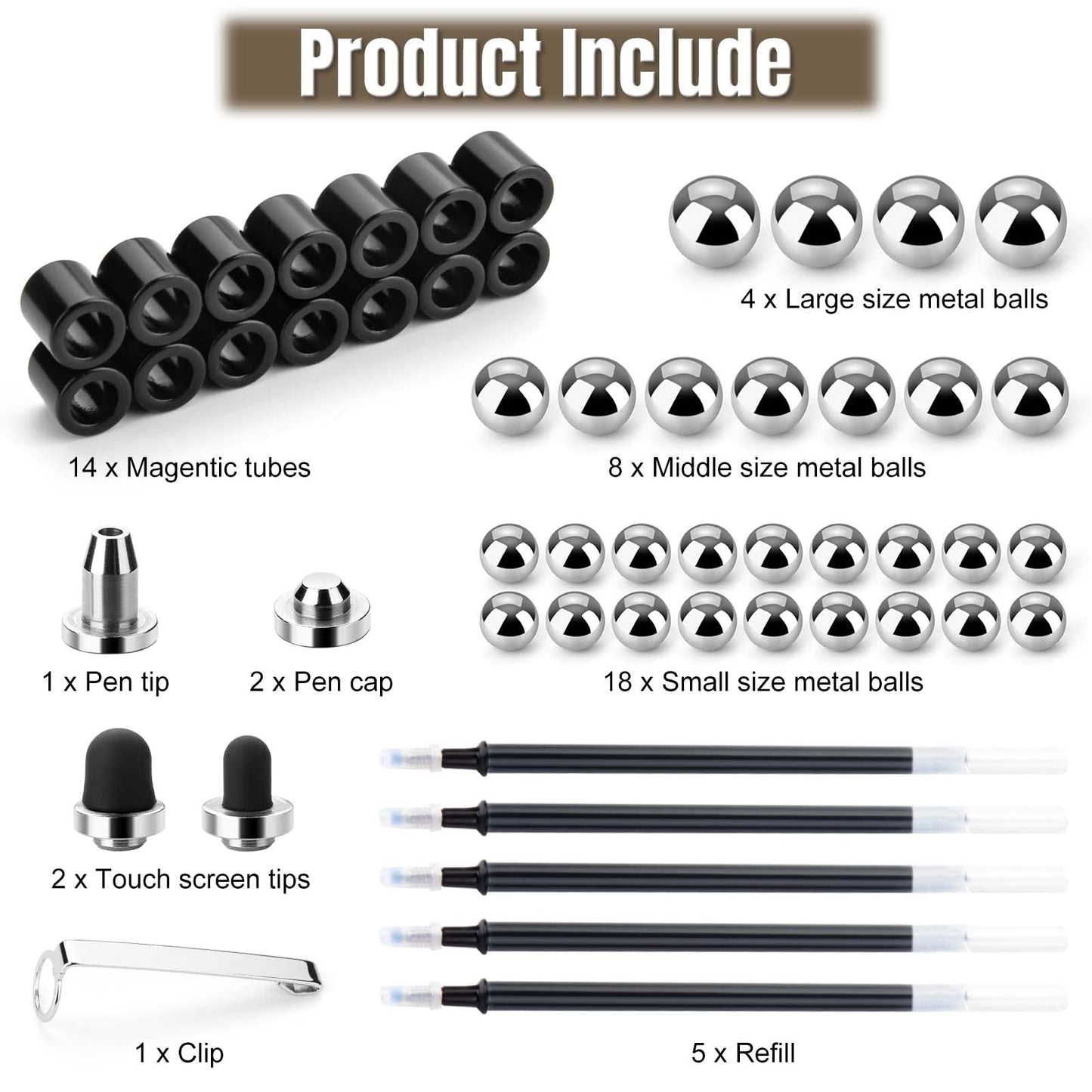 Juboury Magnetic Fidget Pen - Decompression Toy & Creative Desk Accessory