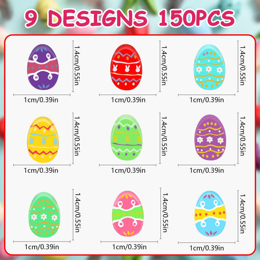 JUNEBRUSHS 150 Pcs Easter Egg Erasers Bulk – 9 Styles Mini Rubber Erasers
