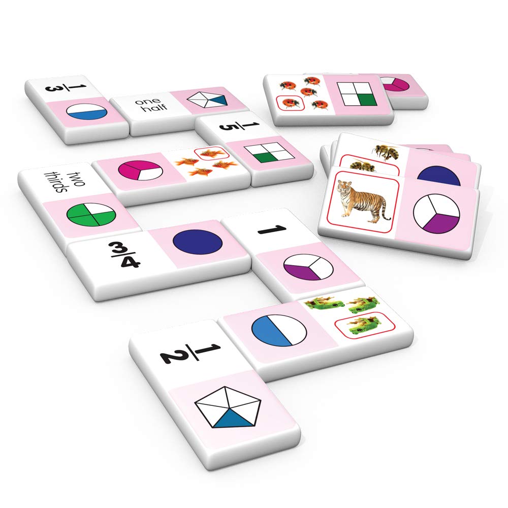 Junior Learning JL485 Fraction Dominoes – Fun Fraction Practice for Kids