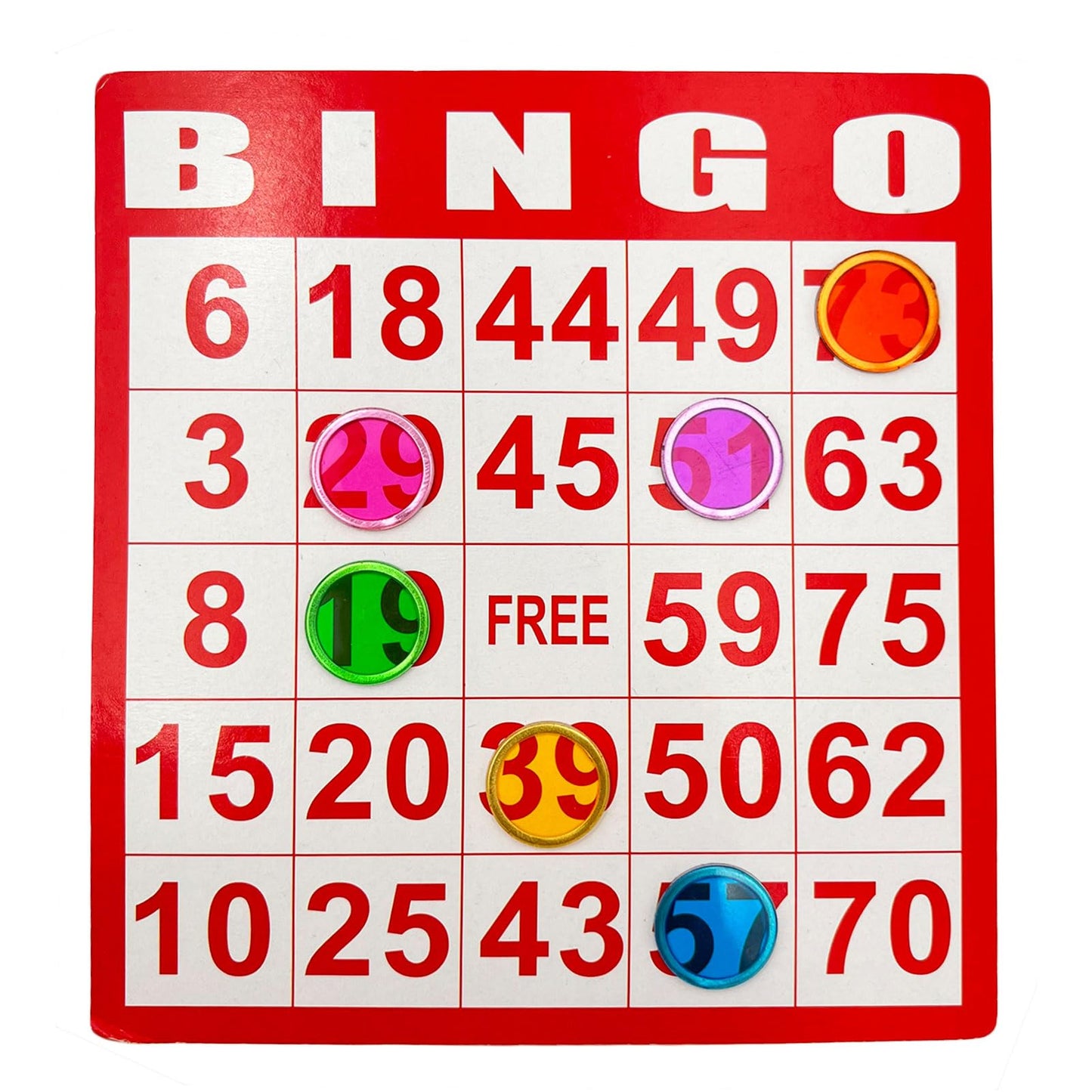 JUNWRROW Magnetic Bingo Wand with Chips – 6-Pack, 600 Rainbow Metal Chips, 6-Color Set for Group Games