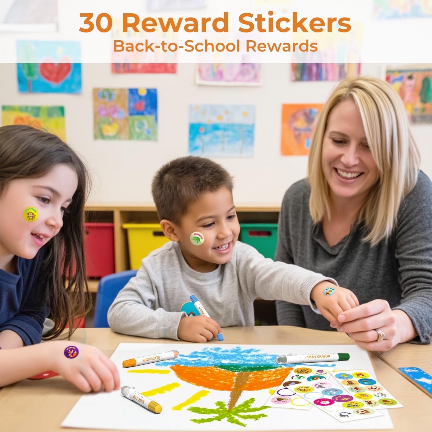 JUPITEARTH 36-Color Twist Crayons — Non-Toxic, Washable, Easy-Grip for Toddlers & Kids