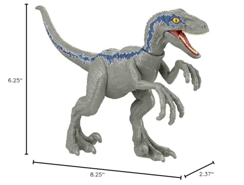 Jurassic World Dominion Ferocious Pack Velociraptor Blue – Poseable 7-Inch Figures