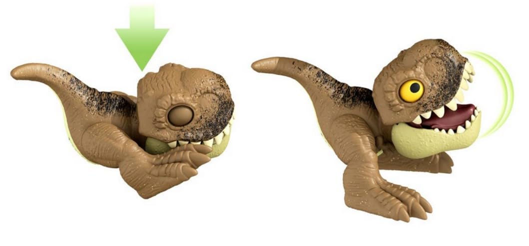 Jurassic World Dominion Uncaged Wild Pop Ups T-Rex — Collectible, Manually Activated Dinosaur Toy